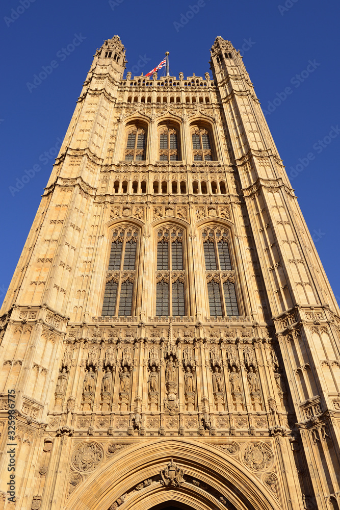 Victoria Tower, Houses of Parliament, Palace of Westminster, London, England, United Kingdom