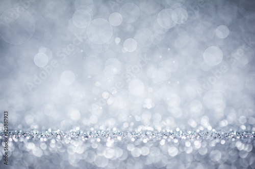 Abstract silver background with bokeh effect