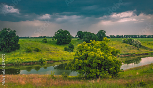 Wallpaper Mural Sunrise on river Torontodigital.ca