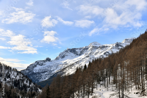 Alpe di Devero landscape in winter