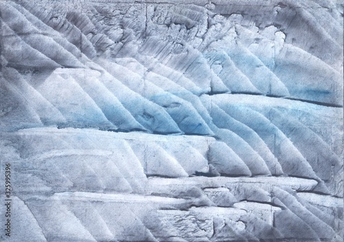 Wallpaper Mural Gray ice. Abstract painting background. Watercolor texture Torontodigital.ca