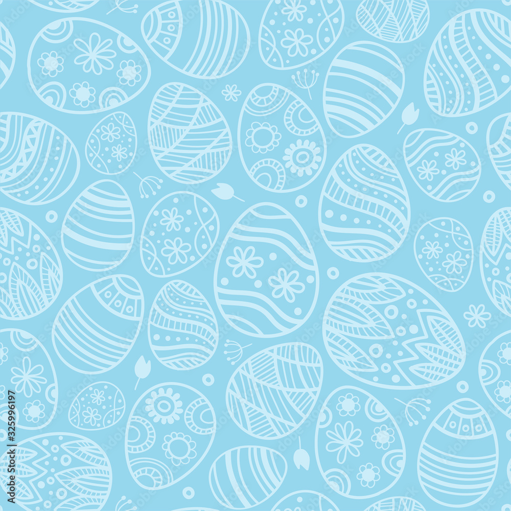 Easter egg seamless blue pattern. for clothes, card, paper. Duotone background Easter egg seamless blue pattern. for clothes, card, paper. Duotone background