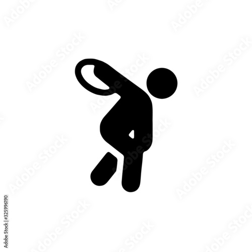 discus throw icon design simple vector 
