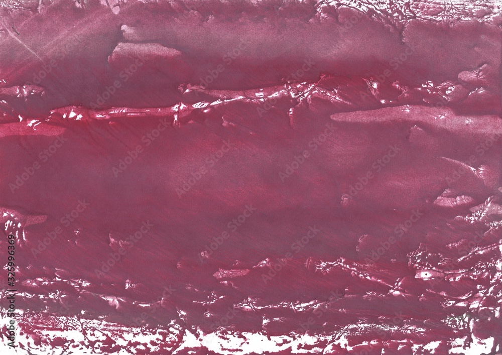 Obraz premium Raspberry red watercolor. Abstract painting background. Watercolor texture