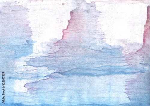Pink blue watercolor. Abstract watercolor background. Painting texture