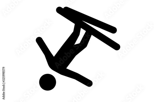 freestyle skiing vector icon design on white background 