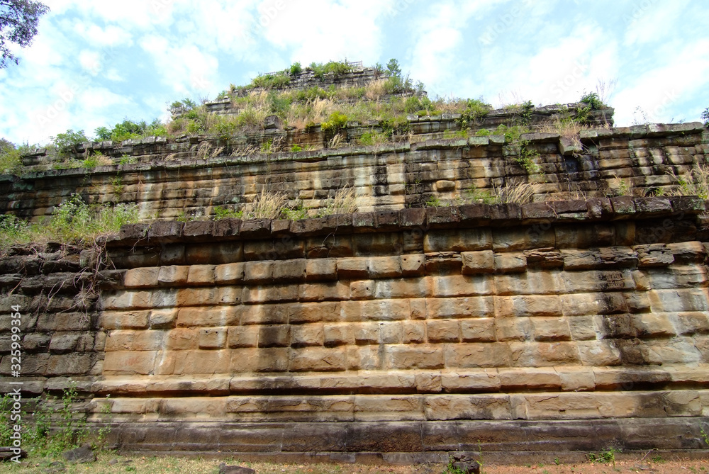 View of the seven tiered pyramid at Koh Ker