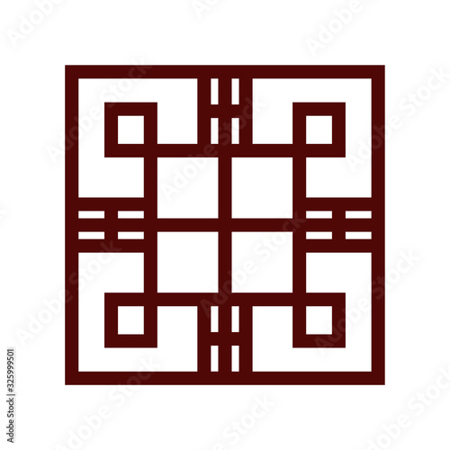 Geometric unique korean traditional pattern. Vector illustration.