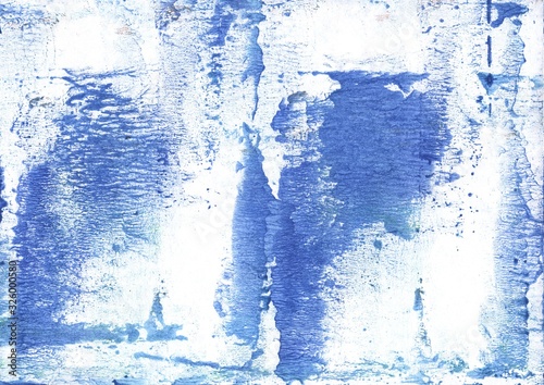 Blue spots painting. Abstract watercolor background. Painting texture