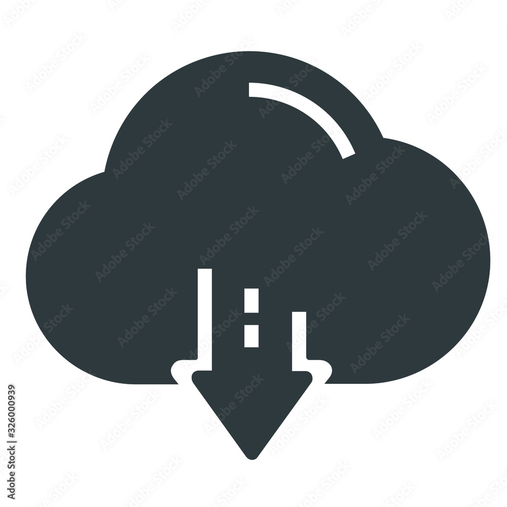 cloud down up black icon on white background cloud down up black icon on white background