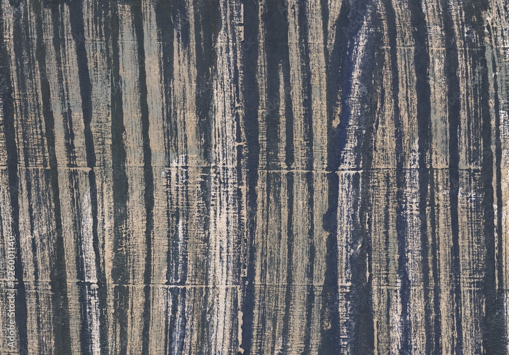 Fototapeta premium Gray striped painting. Abstract watercolor background. Painting texture