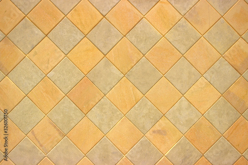  Gray-brown masonry in the form of a rhombus