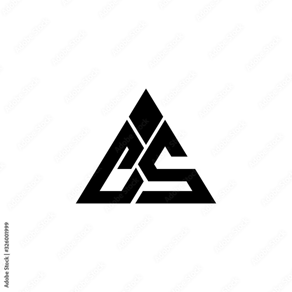 initial CS logo design for peak mountain vector illustration initial CS logo design for peak mountain vector illustration
