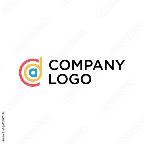 initial CDA logo design, CD letter logo vector photo