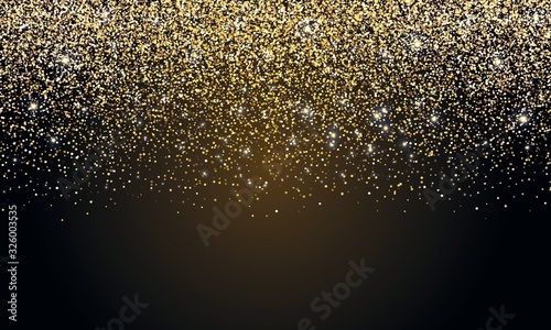 Pluie de paillettes dorées