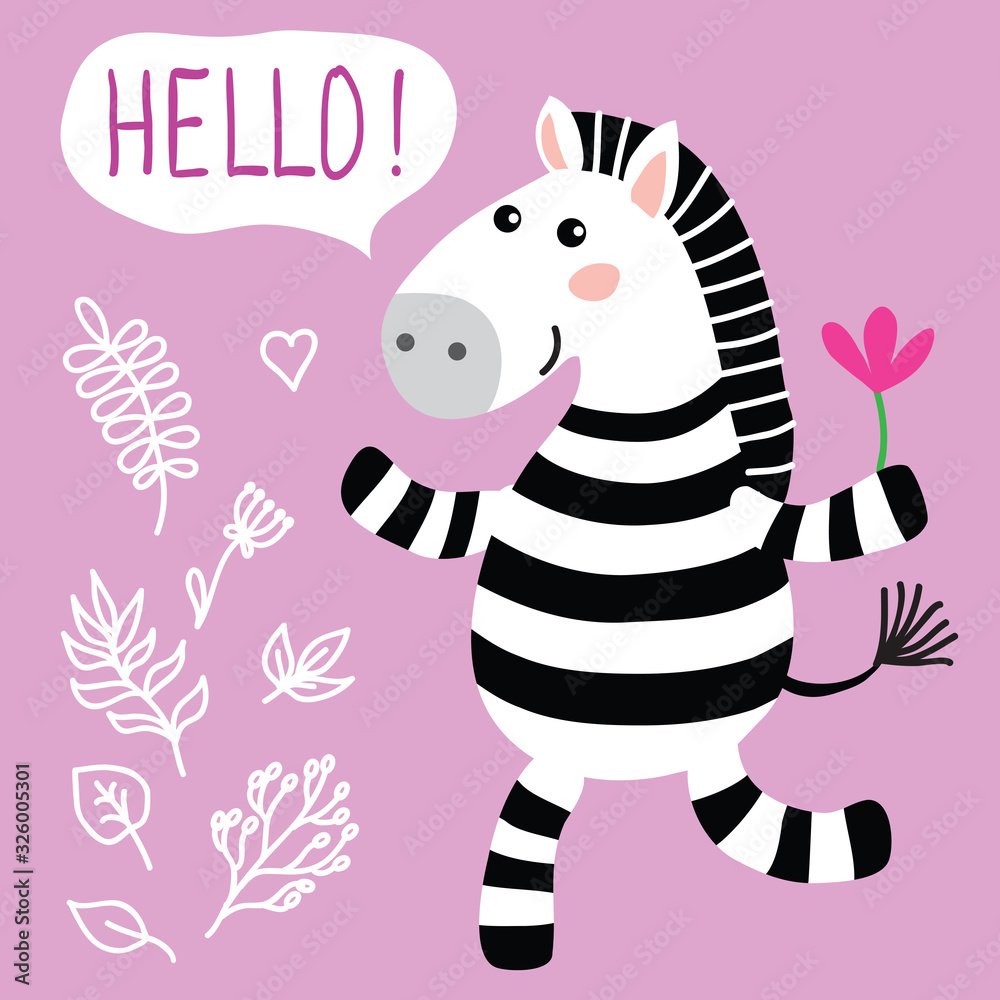 Cute cartoon zebra Cute cartoon zebra