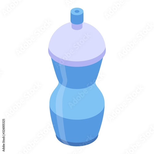 Plastic sippy cup icon. Isometric of plastic sippy cup vector icon for web design isolated on white background