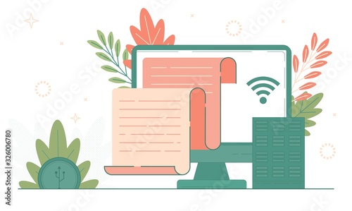 Cloud computing concept, internet analytics, seo, saas