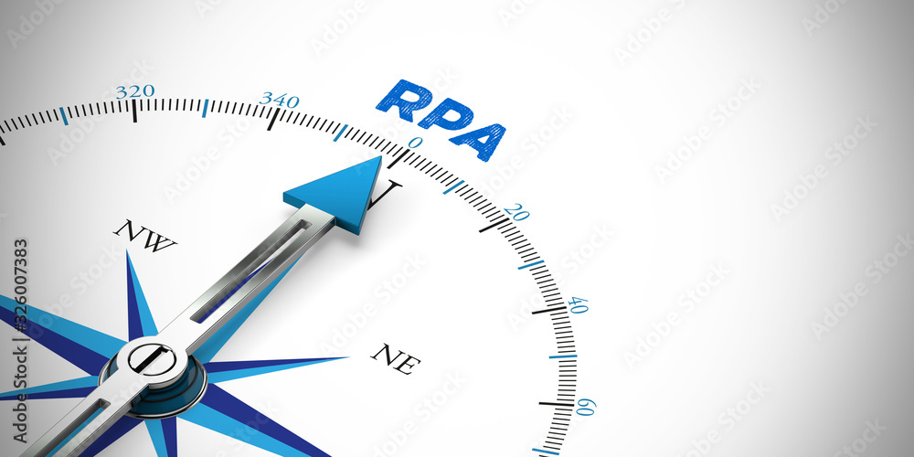 RPA und Automatisierung Konzept mit Kompass RPA und Automatisierung Konzept mit Kompass
