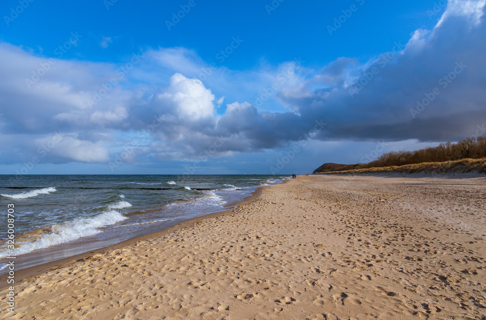 On the island of Usedom, Baltic Sea, in winter.