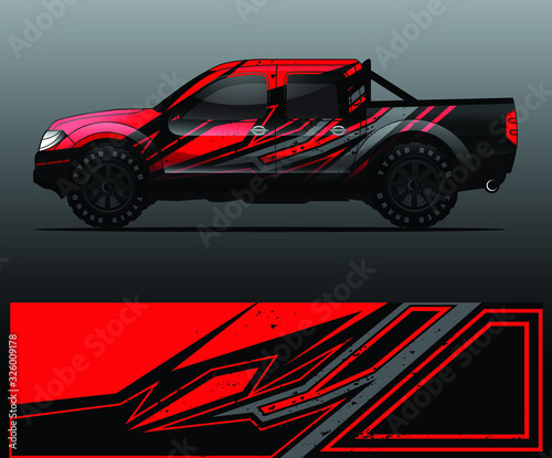 truck decal graphic wrap vector  abstract background