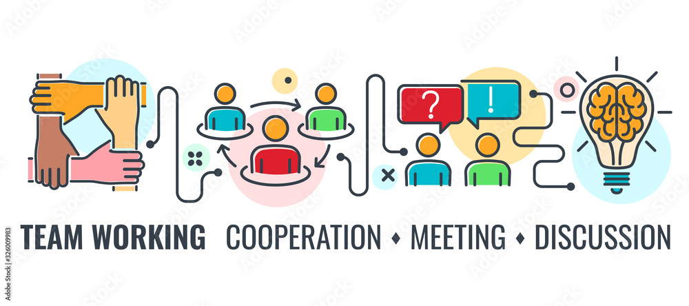 Teamwork Cooperation Banner