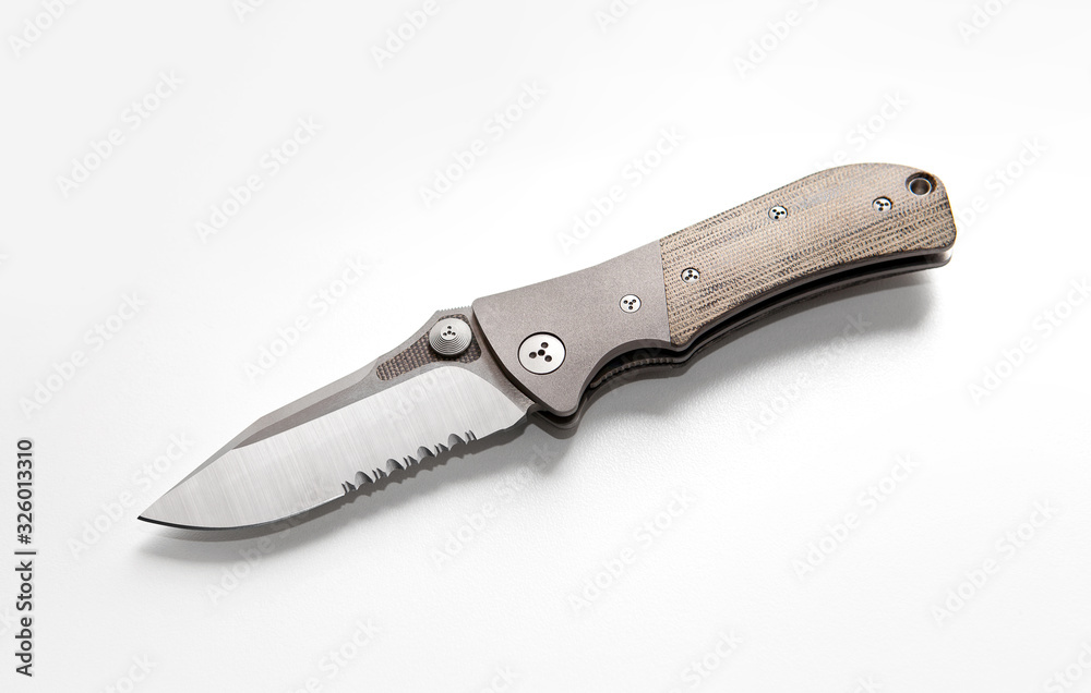 Folding Knife on a white background Folding Knife on a white background