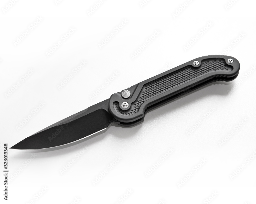 Folding automatic Knife on an isolated background Folding automatic Knife on an isolated background