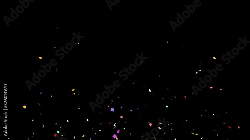 Confetti / with Alpha Matte Channel