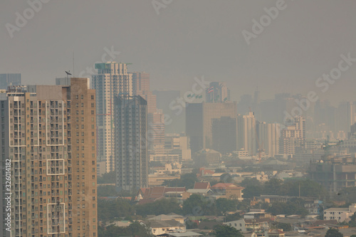 air pollution over Bangkok Thailand, PM2.5, February 2020
