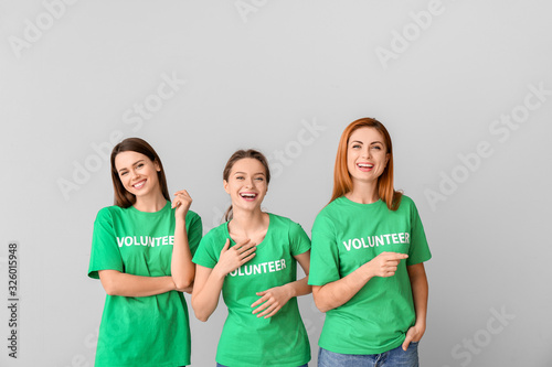 Team of volunteers on light...