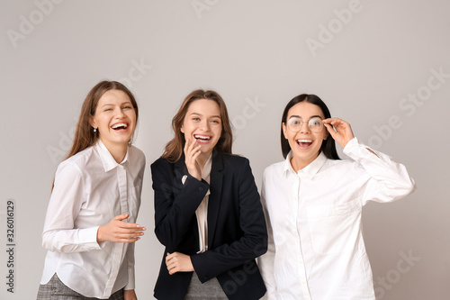 Happy young businesswomen o...