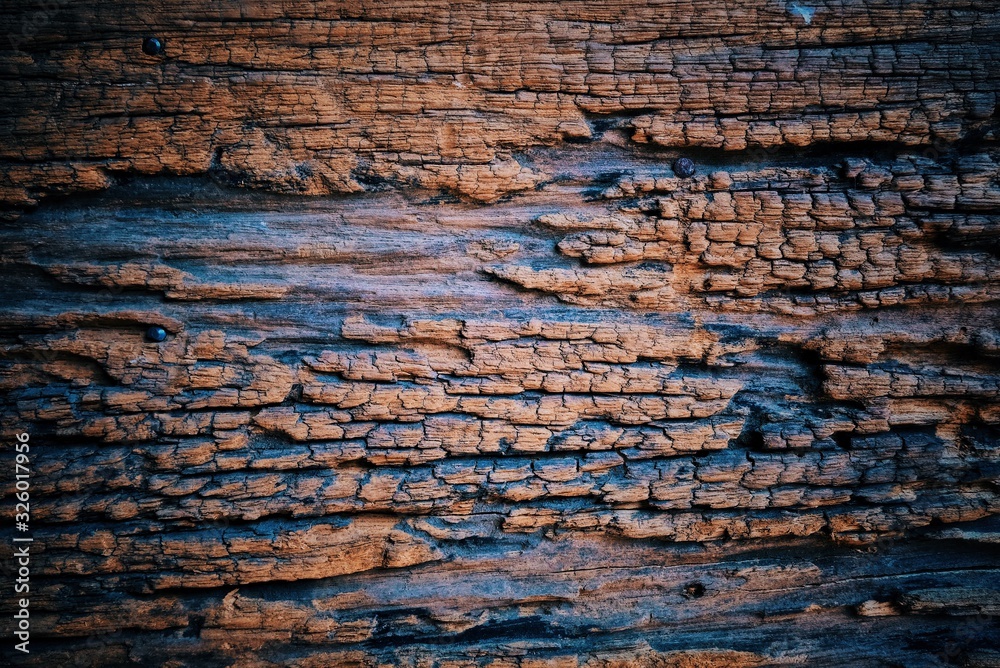 Pattern and texture of old wooden plank