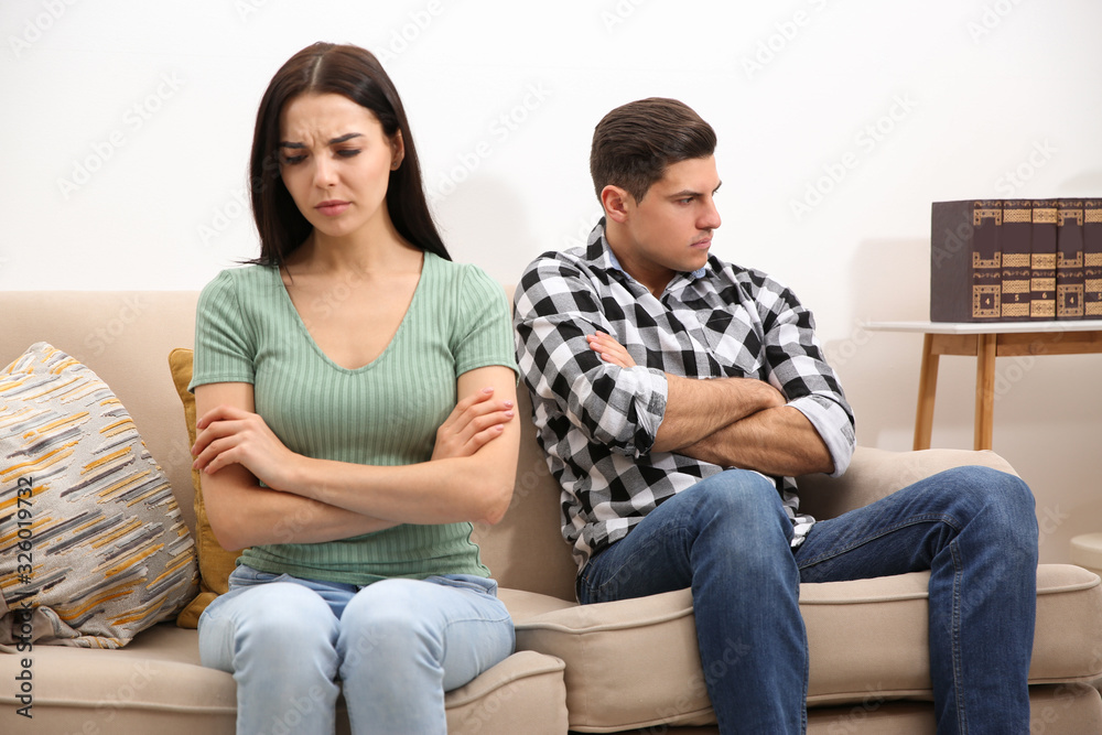 Couple with problems in relationship at home Couple with problems in relationship at home