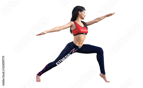 Yoga Render - Victoria8 Warrior - Side Right