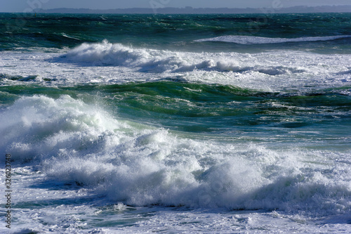 Waves and foam in the Quiberon wild coast