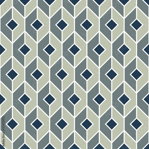 Decorative Scandinavian geometric modern pattern for the background, tile and textiles. It is assembled from modular parts. Vector. Seamless.