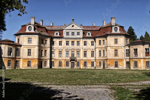 Chateau Horin main palace with green yard © ondrejschaumann