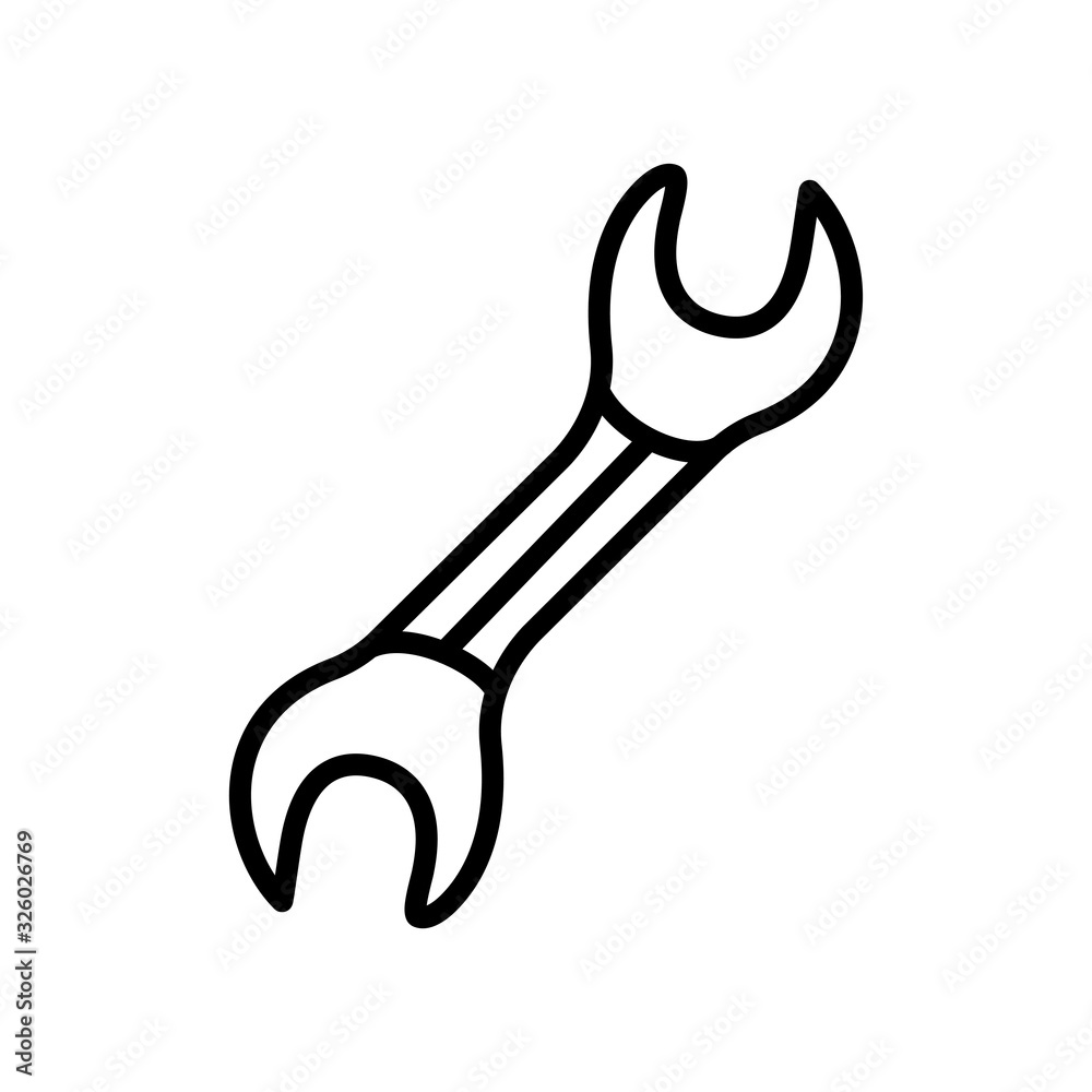 Fototapeta premium wrench icon design, flat style icon collection