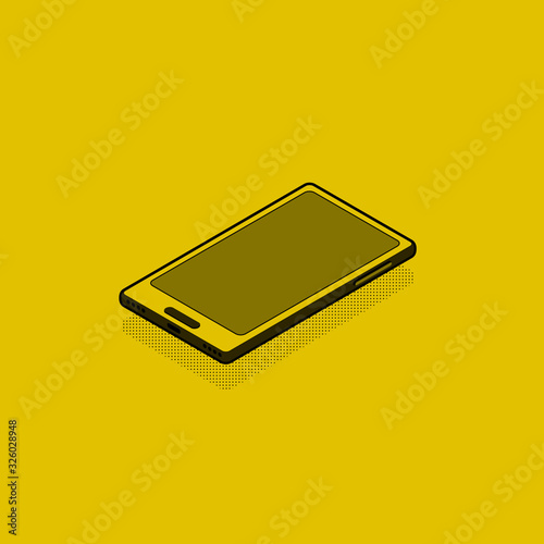 Smart Phone Isometric Halftone Vector