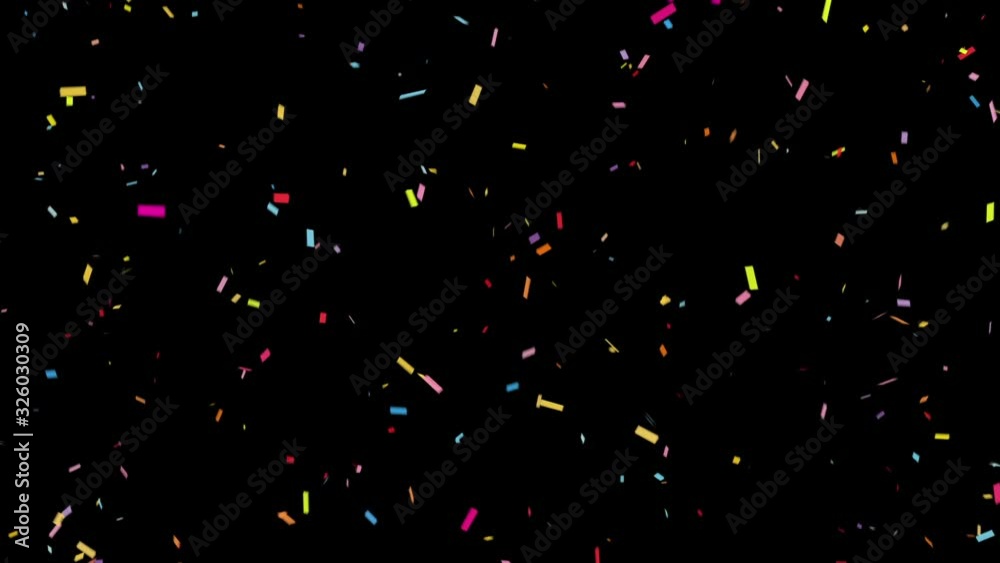 Birthday Confetti Loop Animation / with Alpha Matte Channel Birthday Confetti Loop Animation / with Alpha Matte Channel
