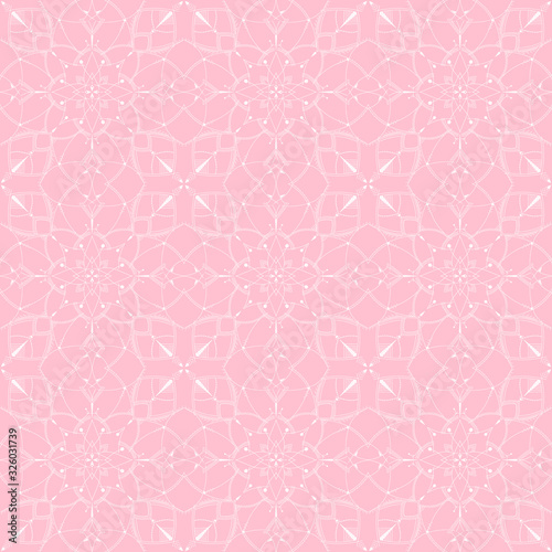 Ornamental, geometric, floral seamless pattern. Can be used for postcards, invitations, advertising, web, textile and other.