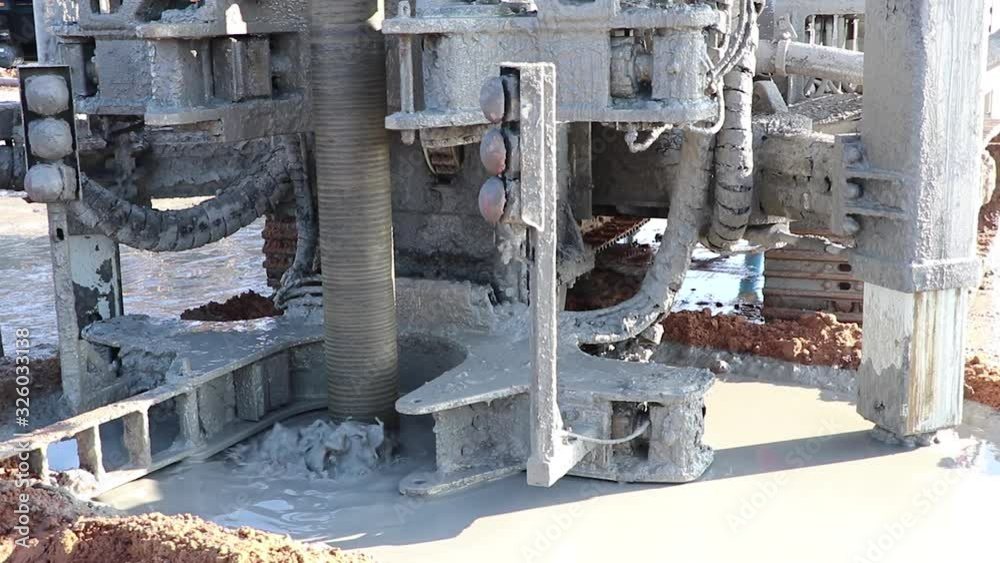 Work rig. Drilling with flushing solution. Device wells for deep freezing soil. Work rig. Drilling with flushing solution. Device wells for deep freezing soil.