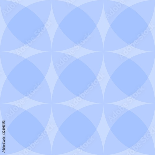 Abstract seamless pattern of intersecting translucent circles. Vector drawing.