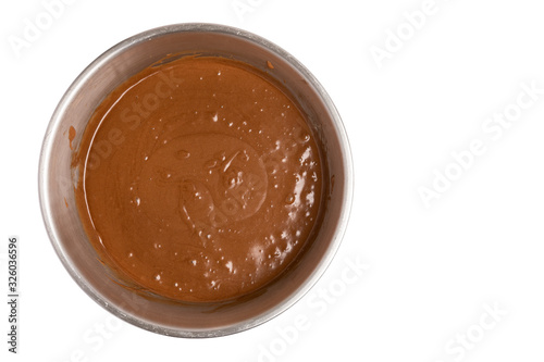 Brownie Bar Mix In A Metal Bowl