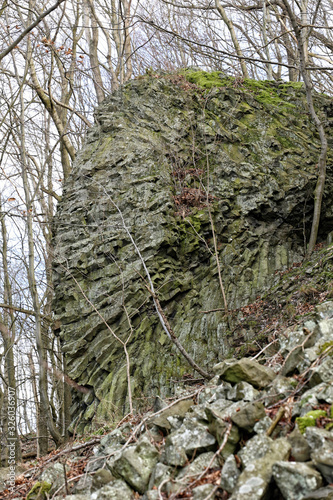 Volcanic stone rock with characteristic texture