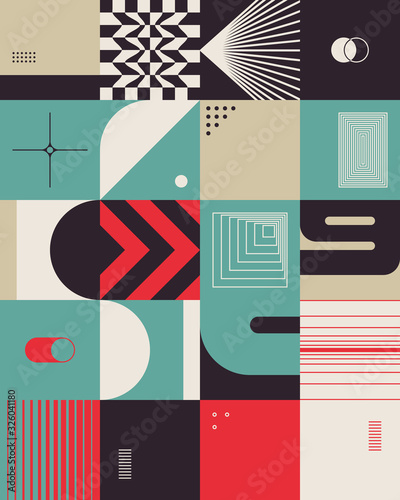 Retro Future Abstract Vector Pattern