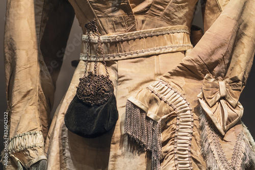 Εκτύπωση καμβά Luxury retro dress close up. Beauty and Fashion