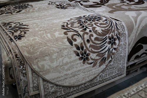 Pile of carpets in a home d...