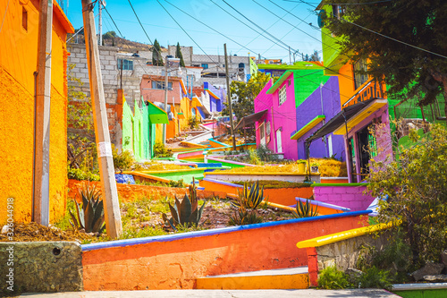 Colorful Town in Pachuca de Soto, Mexico photo